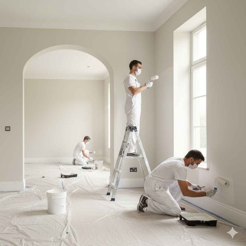 Premium interior painting work by TRUE COLOURS